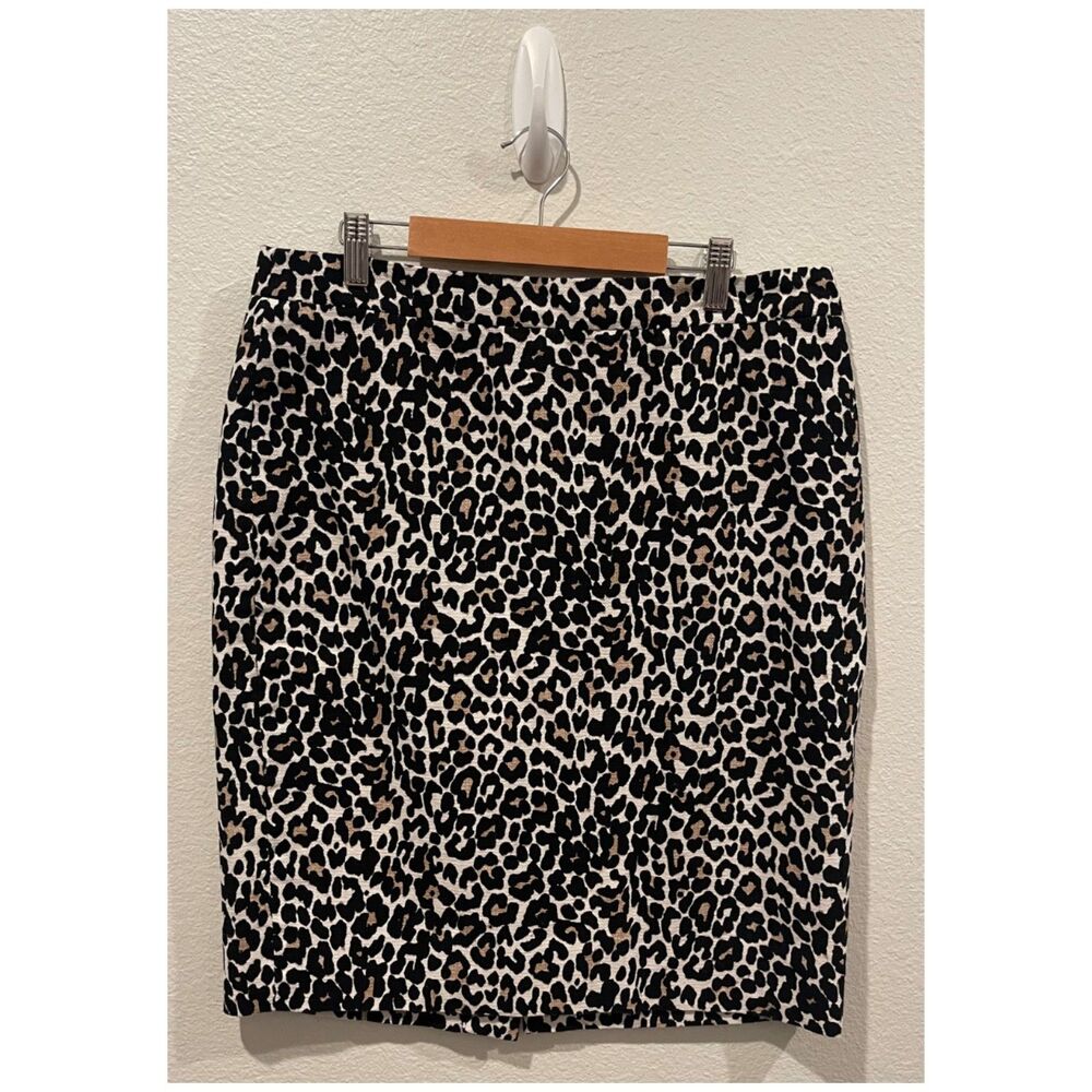 J.CREW The Pencil Skirt Animal Leopard Cheetah Print Mini Skirt